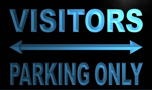 Visitors Parking Only Neon Light Sign
